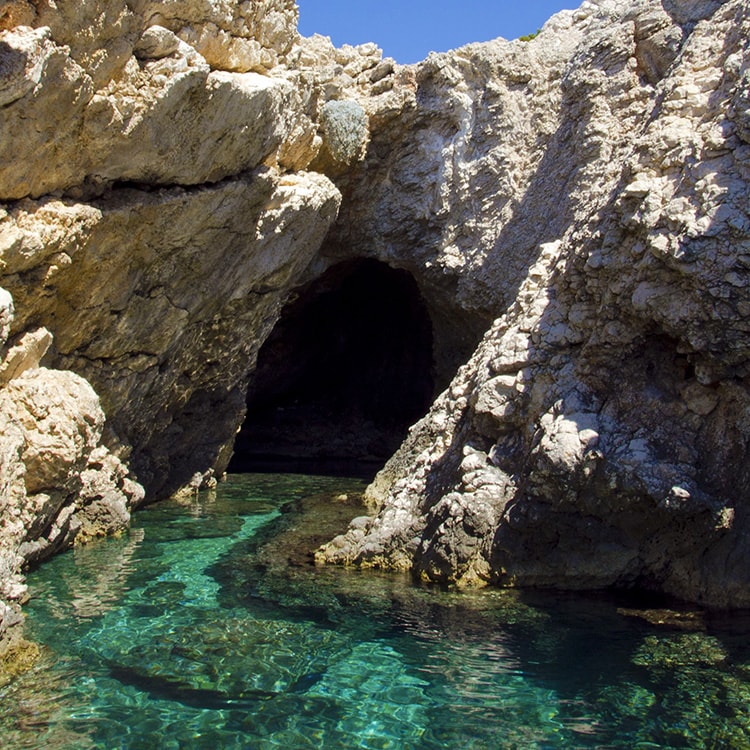 Caves of Bisevo island in Croatia