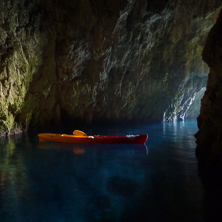 Monk seal cave, Bisevo island, croatia